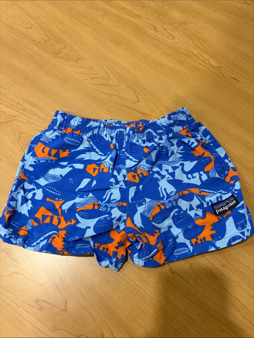 Patagonia Kids Blue & Orange Baby Baggies Shorts